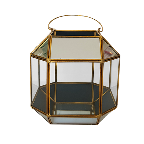 Octagon Mirror Lantern Wrapped By Bubbles